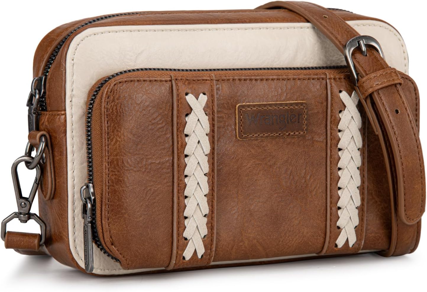 Wrangler Crossbody Bag for Women Shoulder Purse Small Multi Pocket Crossover Bag with Adjustable Strap