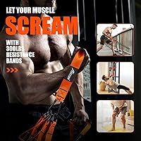 Vista 5 de HPYGN Bandas de Resistencia Pesada, Bandas de Ejercicio de 300LBS para Entrenamiento, Bandas de Fitness con Asas, Bandas de Entrenamiento