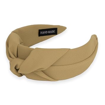 Khaki Headband Knotted Wide Headband for Women Top Knot Hair Band Non-slip Head Band Soft Fashion Hair Accessories for Women Girls