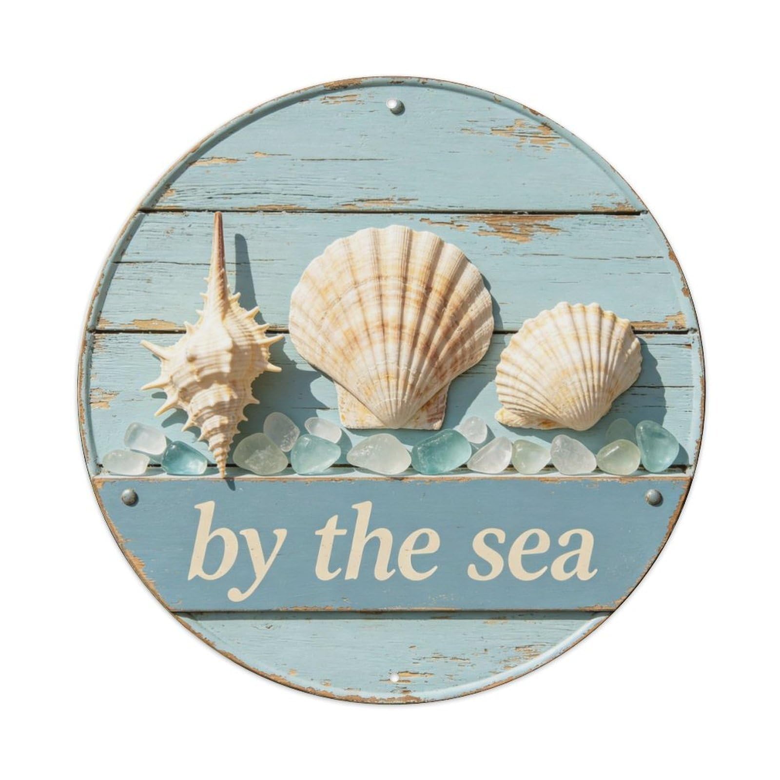By The Sea Metal Tin Sign Plaque