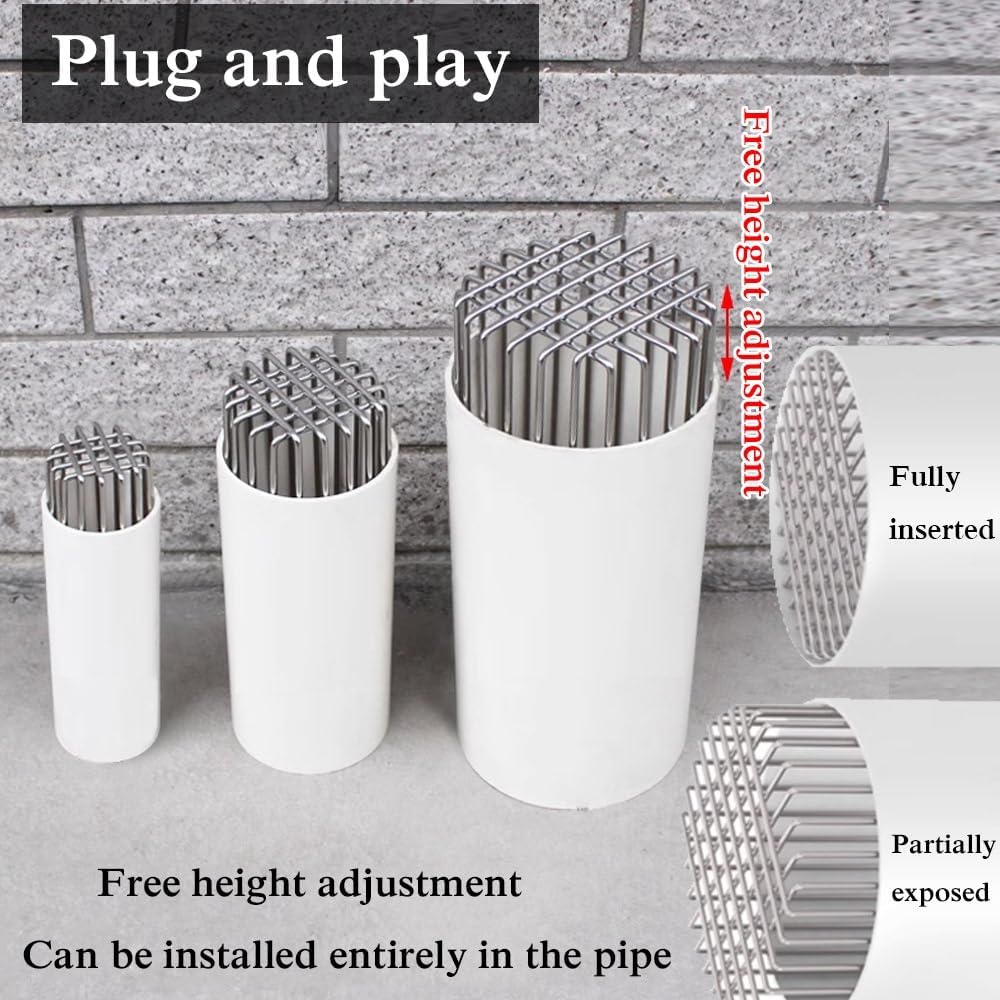 2in 3in 3.5in 4.3in 6.3in 7.9in Gutter Guard, Stainless Steel Floor Drain Cover, Downspout Leaf Filter, Gutter Guard for Outdoor, Rooftop Terrace(160mm/6.3in)