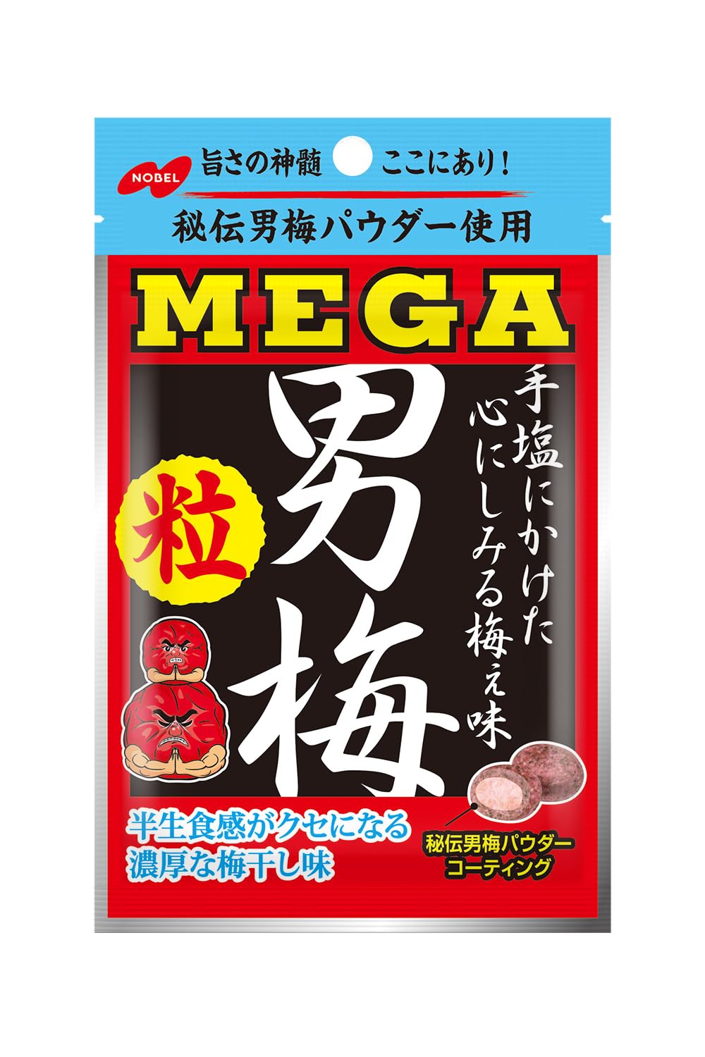 ノーベル製菓 メガ男梅粒 36g ×6袋