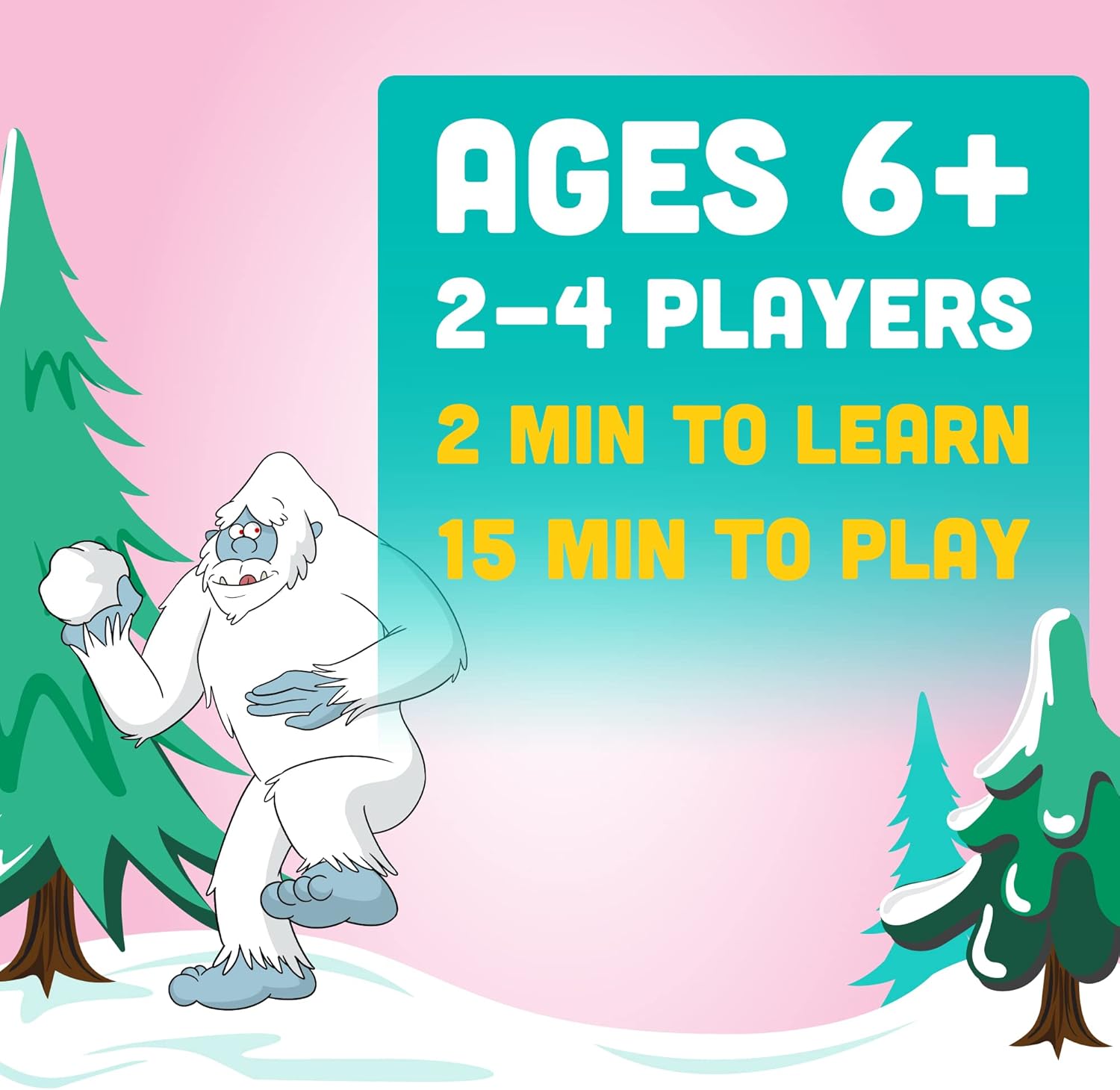 Big Discoveries Yeti Snowbrawl - A Snowball Stacking Brawl Card Game | Includes 40 Snow Balls - Fun Board Game for Kids, Teens, Adults