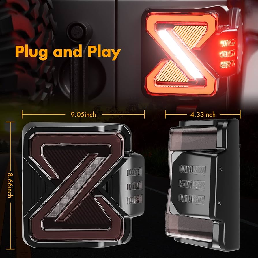 MAN WITH A MISSION　WOLF-TEC LIGHT JK Amazon.com: WolfX Tail Lights LED Sequential for Jeep
