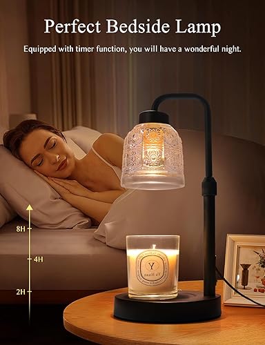 Miniatura 3 de Lámpara calentadora de velas con temporizador regulable, lámpara ajustable calentadora de velas, regalos de cumpleaños para mujeres y mamá, lámpara