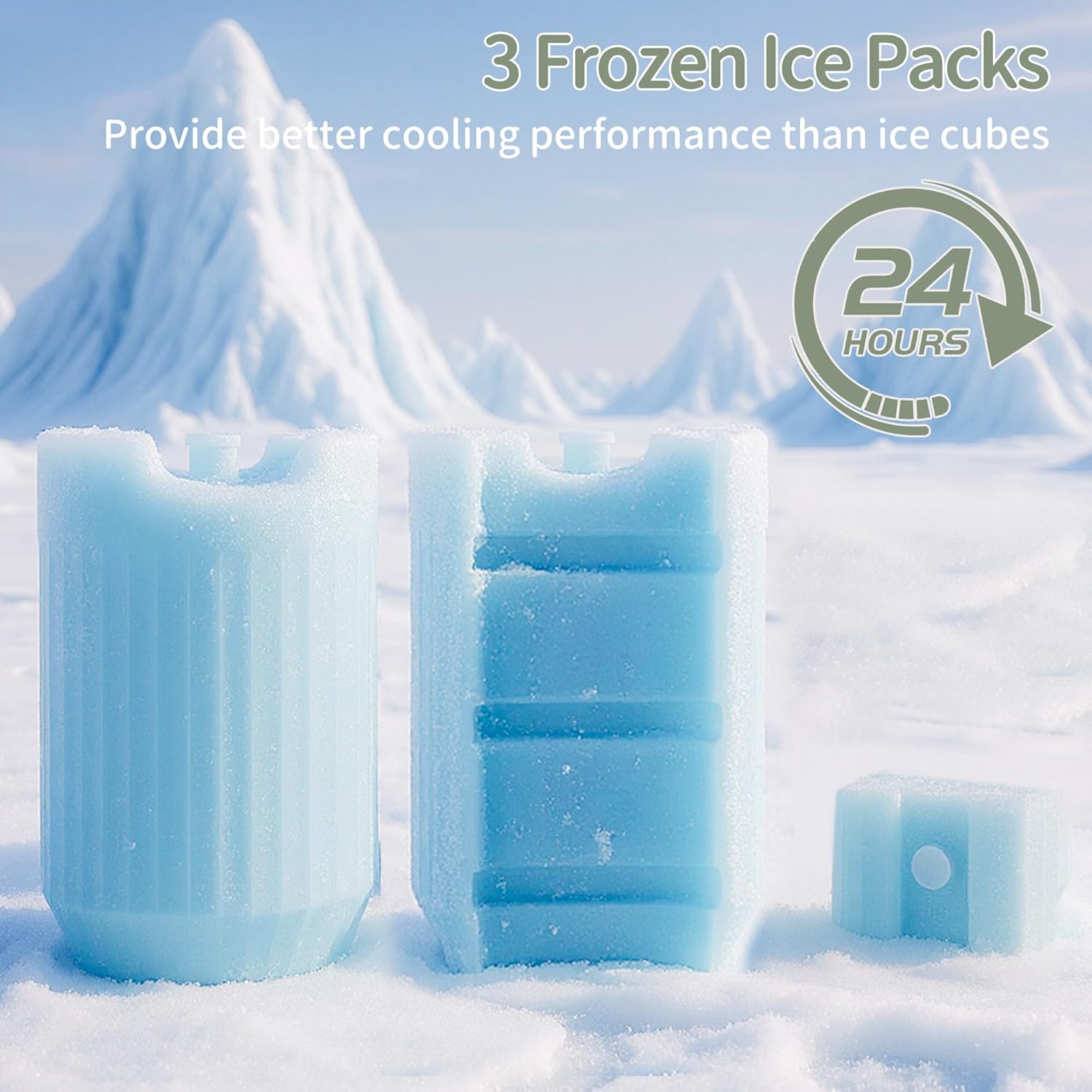 Reuseable Breastmilk Storage Bottle, Portable Breast Milk Cooler for Outdoor Travel TSA Approved, 40oz Larger Capacity Chiller Container Keeps Milk Fresh for 24+ Hours (Green) - Image 8