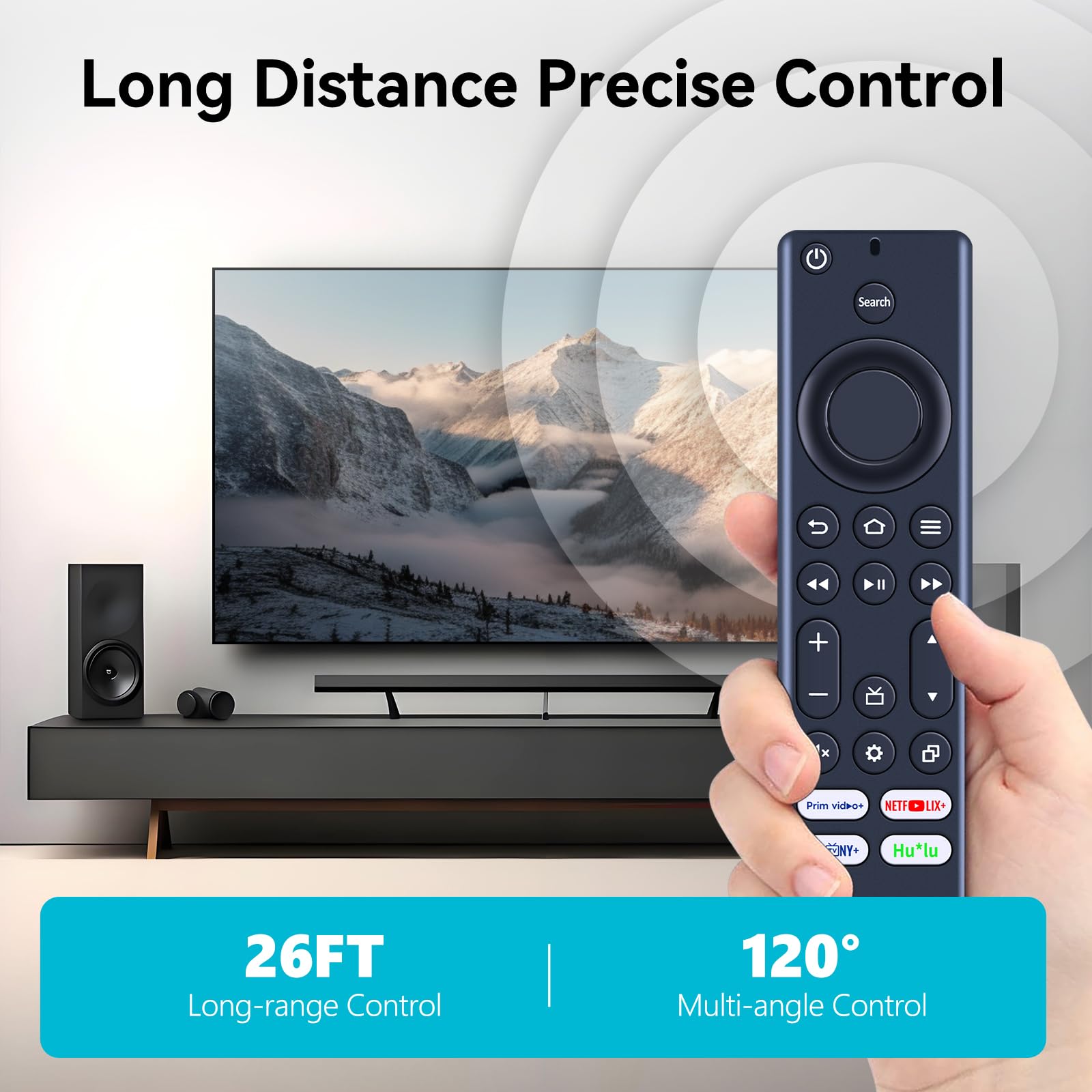 Telecomando di ricambio per Smart TV Insignia, Toshiba, Pioneer, compatibile con AMZ Omni TV e AMZ serie 4 Smart TV Remote (senza pulsante vocale) per U6HF serie 50U6HF 58U6HF 65U6HF 75U6HF 75U6HF