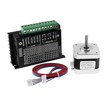 Twotrees Nema 17 Stepper Motor + Stepper Motor Driver, TB6600 4A 9-42V Nema 17/23 CNC Controller Single Axes Hybrid - Upgraded Version ?