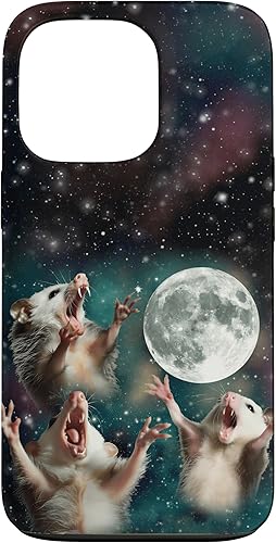 Funda para iPhone 13 Pro Three Opposum Moon 3 Zarigüeya Luna Muerta Extraño Maldito Meme
