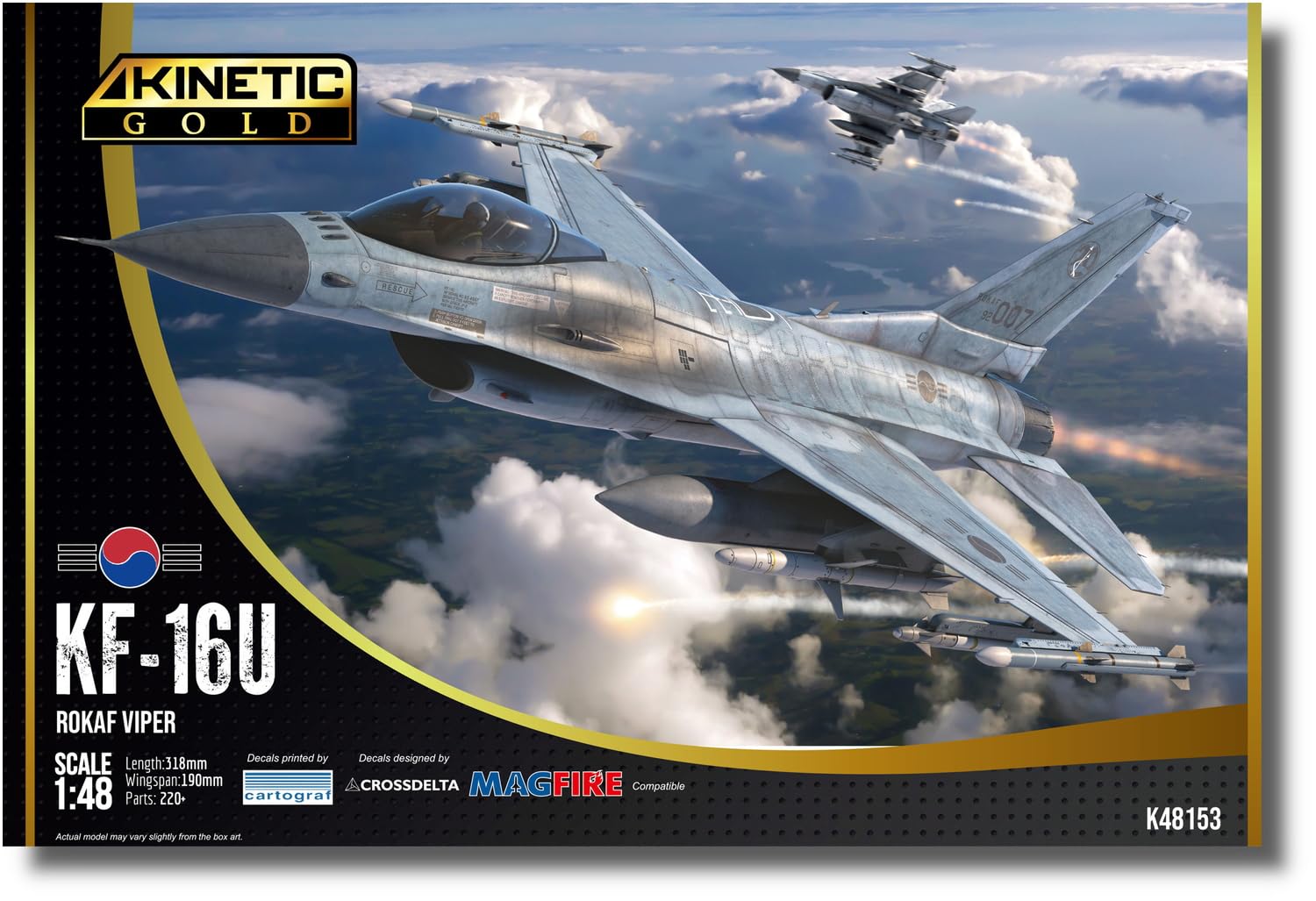 Kinetic Model Kits - Modell-Flugzeug Kf-16u Rokaf Viper |Kinetic|48153| 1:48