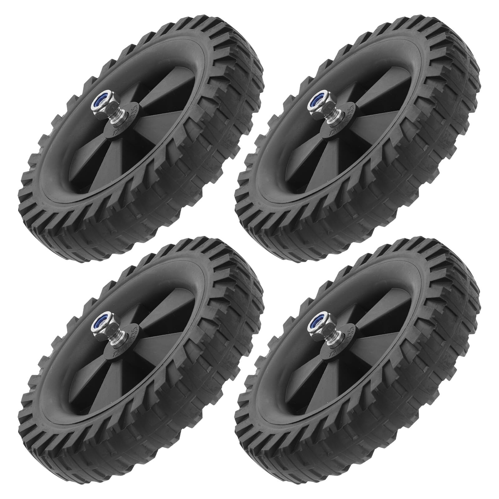 Kit de 4 Roulettes en Caoutchouc de 16,3 CM pour Déplacer vos Appareils de Garage