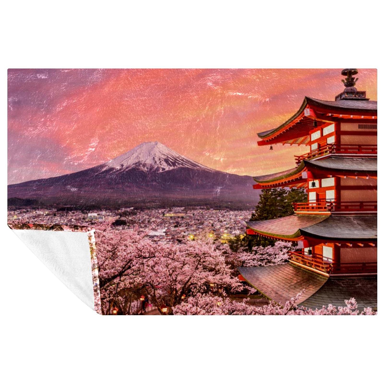 Couverture douce Fujiyoshida 150x100 cm pour lit et canapé