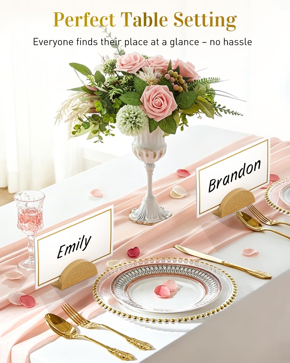 Wedding Place Card Holders - Elegant Set of 24 -5
