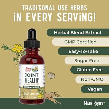 MaryRuth Organics Joint Health Liquid & Vitamin D3+K2 Drops for Toddlers | USDA Organic & Clean Label Project Verified | Vitamins for Calcium, Joints, and Bone Support | Vegan, Non-GMO, Gluten Free