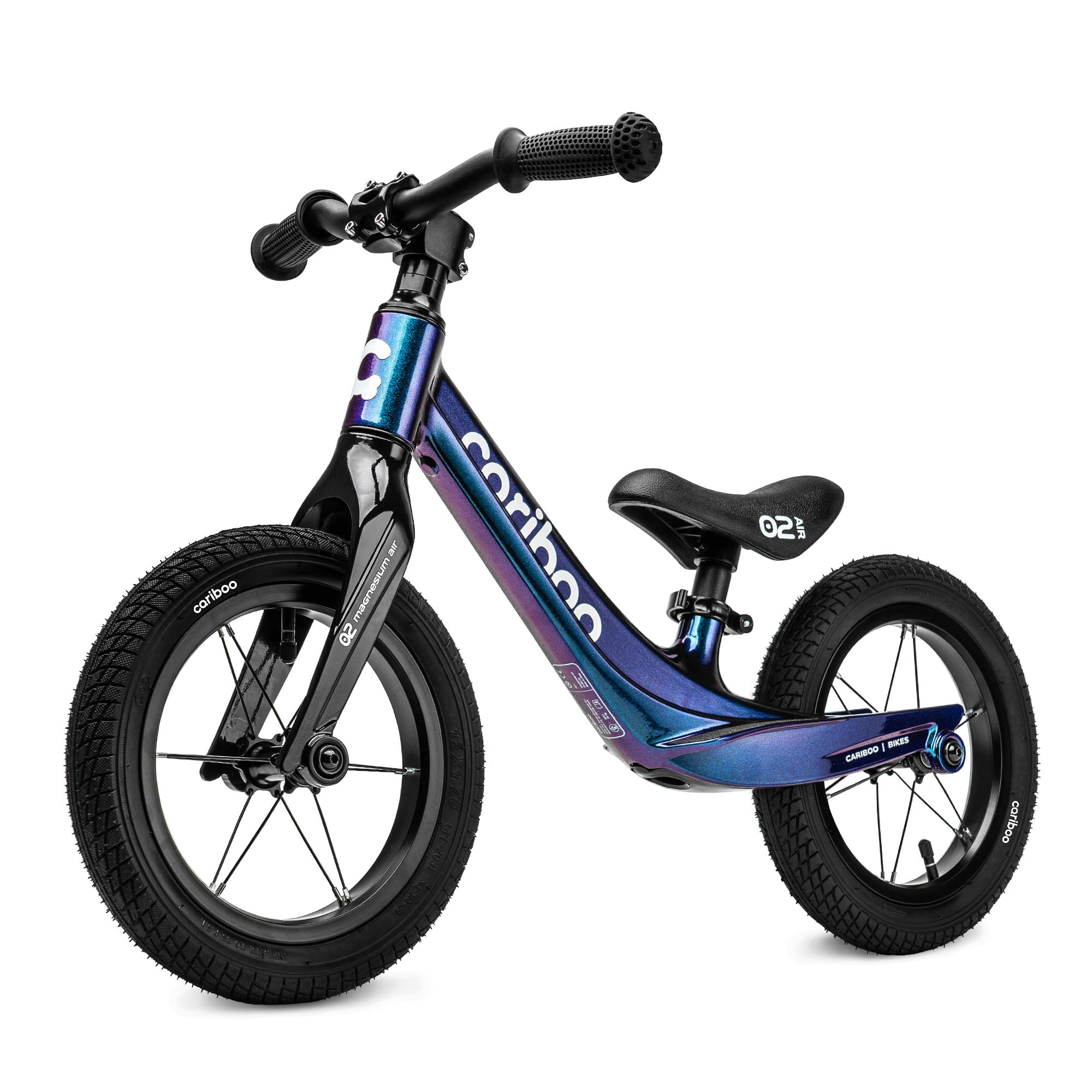 Cariboo Magnesium Air Draisienne Enfant | pour 2 Ans | Cadre en magnésium | Roues 12 Pouces | jusqu'à 30 kg | Selle réglable | Poids très léger | (Noir-Doré Cariboo Magnesium Air Draisienne Enfant | pour 2 Ans | Cadre en magnésium | Roues 12 Pouces | jusqu'à 30 kg | Selle réglable | Poids très léger | (Noir-Doré