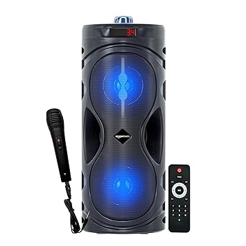 amazon basics Party Speaker with Karaoke Mic, 16W, 4