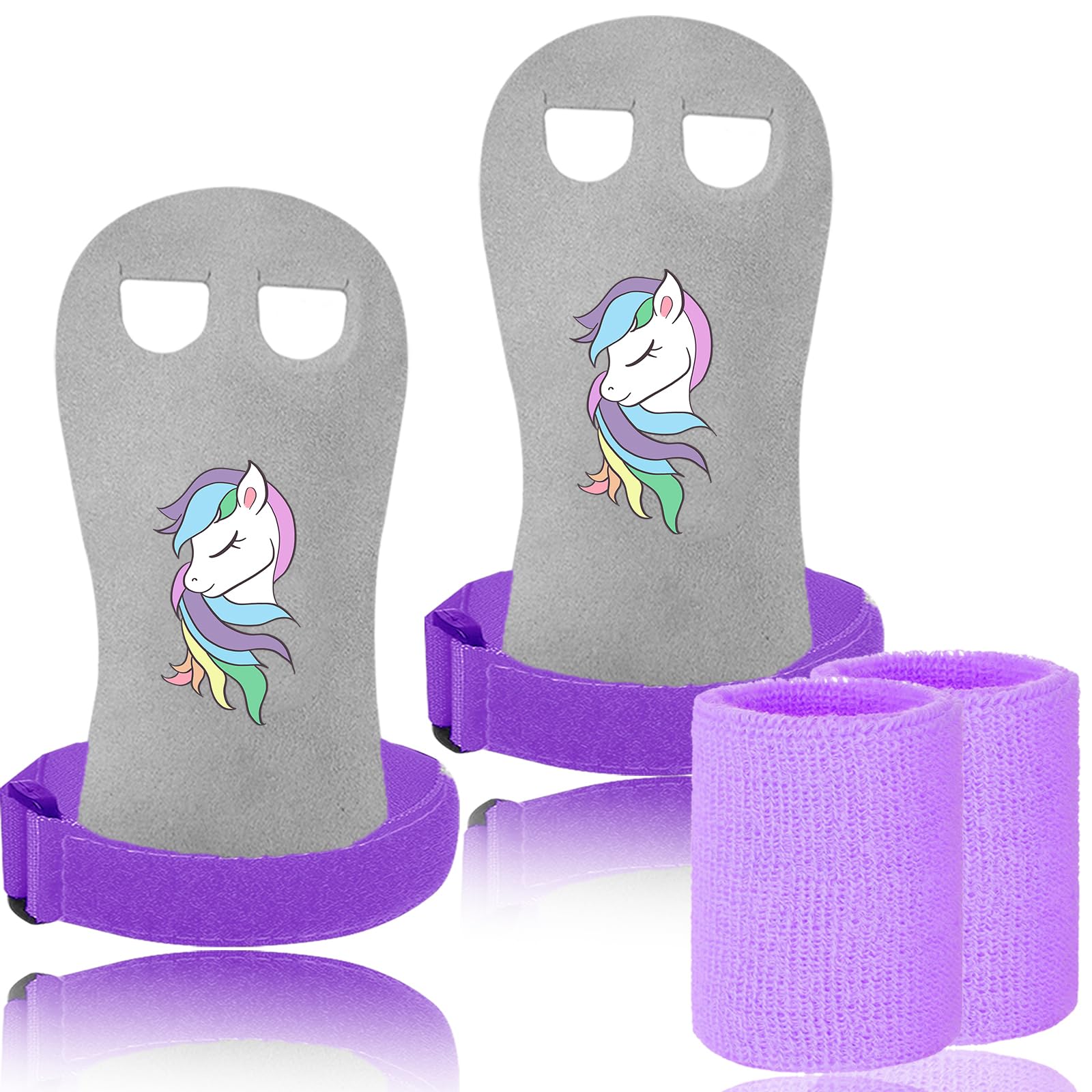 FINGER TEN Set di polsini per ginnastica, per ragazze, giovani, bambini, con protezioni per il palmo della mano, supporto per il polso, per kettlebell, sport, tennis, allenamento, yoga, atletica