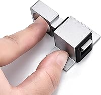 Vista 5 de 4 paquetes de pestillos de cierre automático para puertas, cerradura de puerta de resorte plateada, pestillo de seguridad de aleación de aluminio