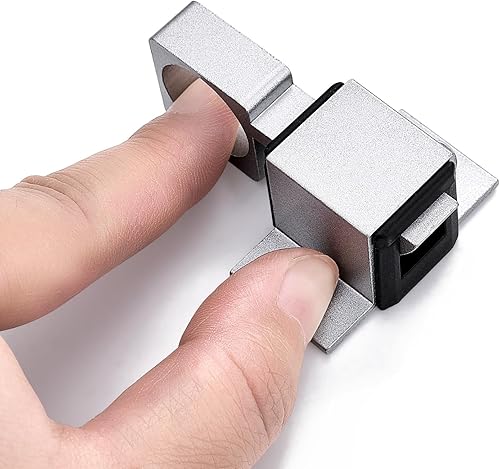 Miniatura 6 de Paquete de 4 cierres de puerta de cierre automático, cerradura de puerta de resorte plateado, cierre de seguridad de aleación de aluminio para