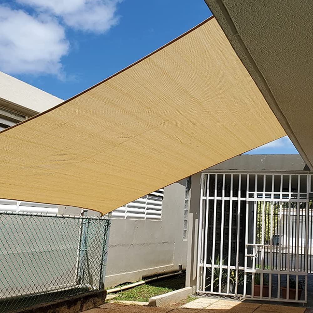 Voile d'ombrage anti-UV 3,7x3,7m pour terrasse et jardin