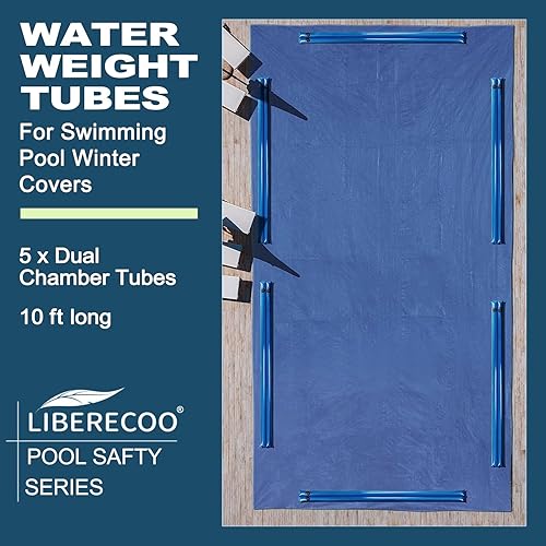 Miniatura 8 de LIBERECOO Bolsas de agua para cubierta de piscina enterrada, extra duraderas de 0.016 in de PVC calibre 27, bolsa de agua de doble cámara de 10