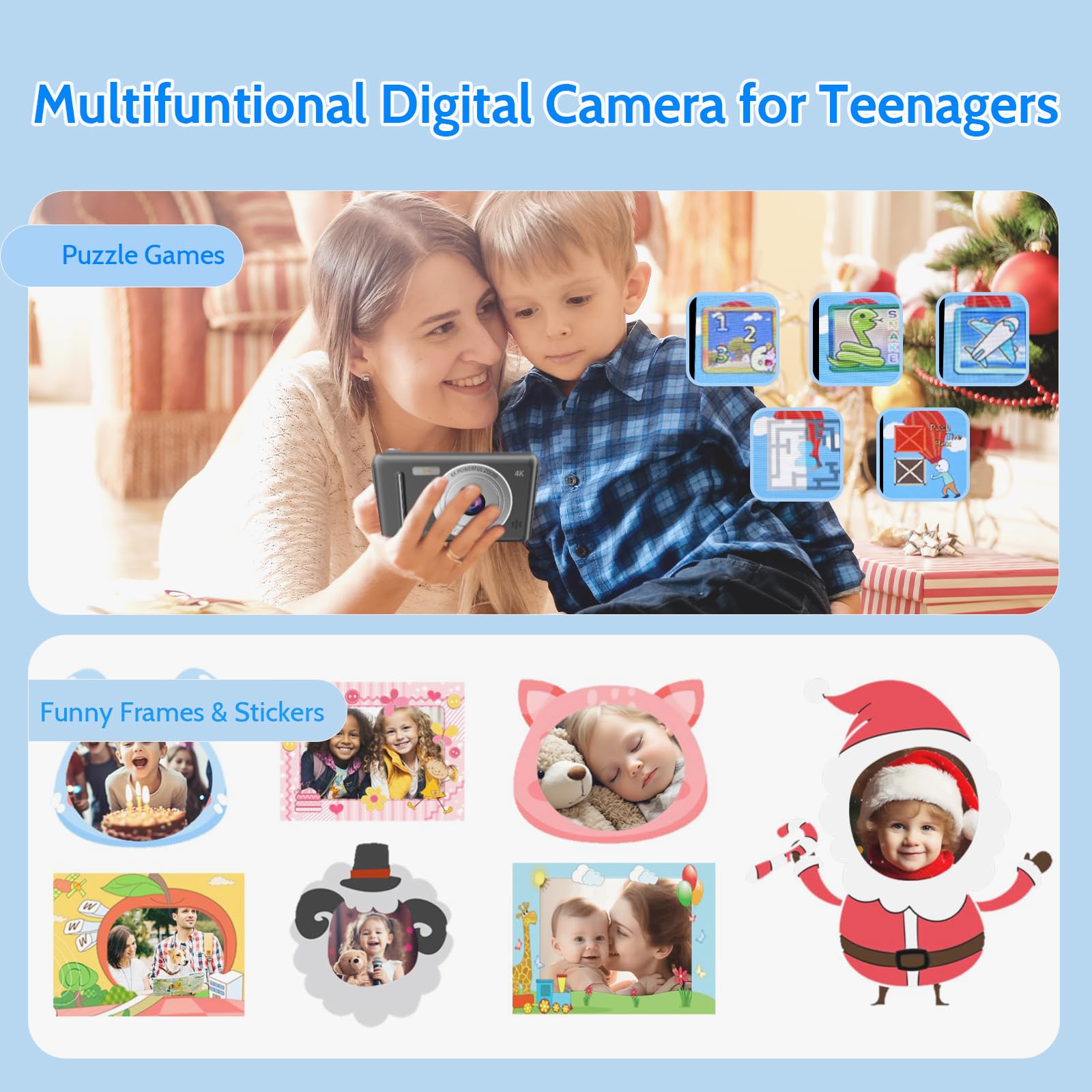Kids Digital Camera With Flip Lens Children Video Camcorder Kids Play Toy Gift
