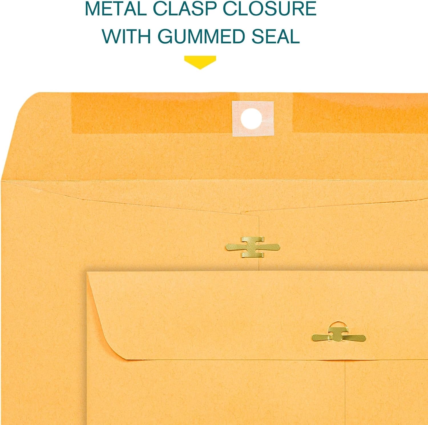 Clasp Envelopes 9x12 Inches Brown Kraft Catalog Letter Envelopes - 30 Pack - with Clasp Closure & Gummed Seal - 28lb Heavyweight Paper Envelopes for Home, Office, Business, Legal or School image 4