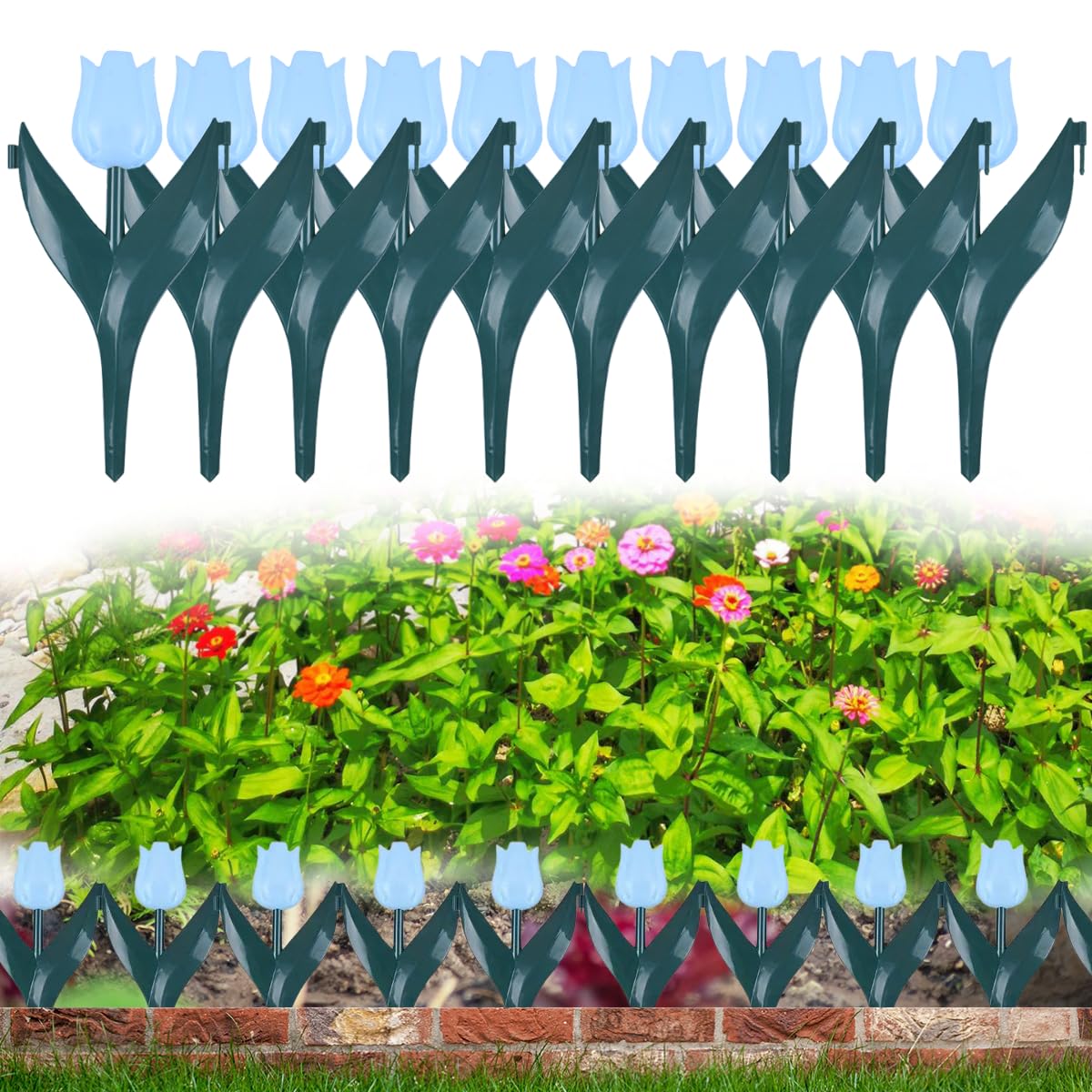 Tulip Edging Snapklik.com : 10Pcs Decorative Plastic Garden Fence, Tulip Flower ...