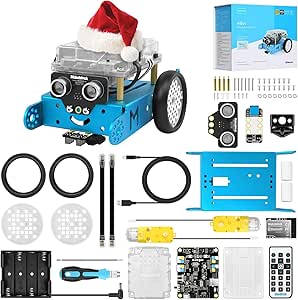 Makeblock mbot Robot Programmabile Bambini, Coding Robot Giocattolo Compatibile con Programmazione Scratch e Arduino, Kit Robot da Costruire, Robotica Educativa per Bambini 6+ Anni - Blu