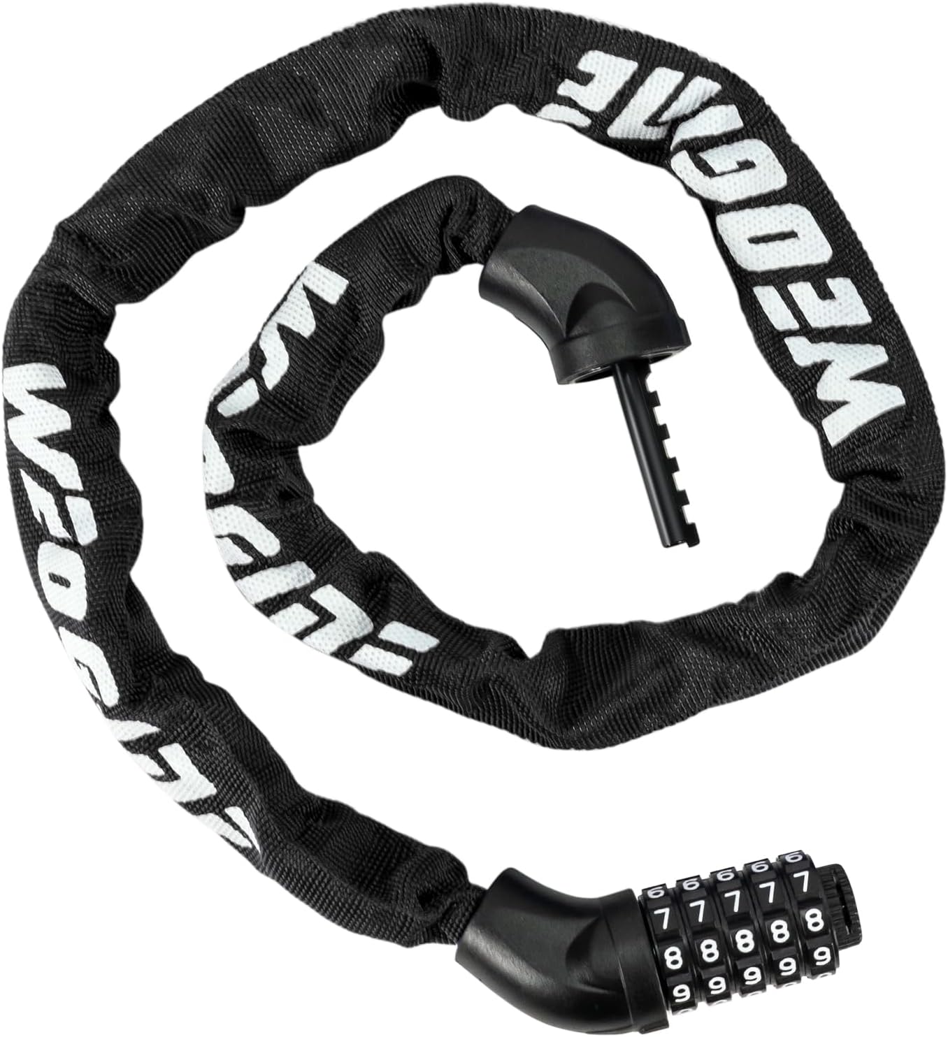 Bike Lock with Numbers and high Security Level, Bike Chain Lock, Bicycle Locks, 5 Digit Combination Lock for Bike, Bicycle, Scooter, Motorcycle, Door, Gate, Fence