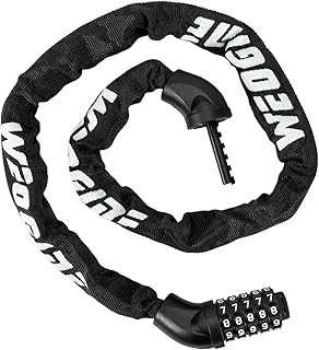 Bike Lock with Numbers and high Security Level, Bike Chain Lock, Bicycle Locks, 5 Digit Combination Lock for Bike, Bicycle, Scooter, Motorcycle, Door, Gate, Fence