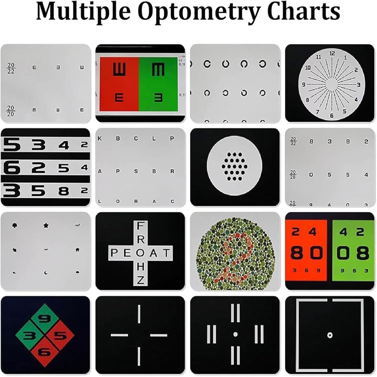 Elektroniczny optyczny wykres oczny, cyfrowy wyświetlacz ostrości wizualnej 18,5/21,5 cala LCD z ponad 300 celami, 5 metod wyświetlania, zdalnie sterowany tester optometrii