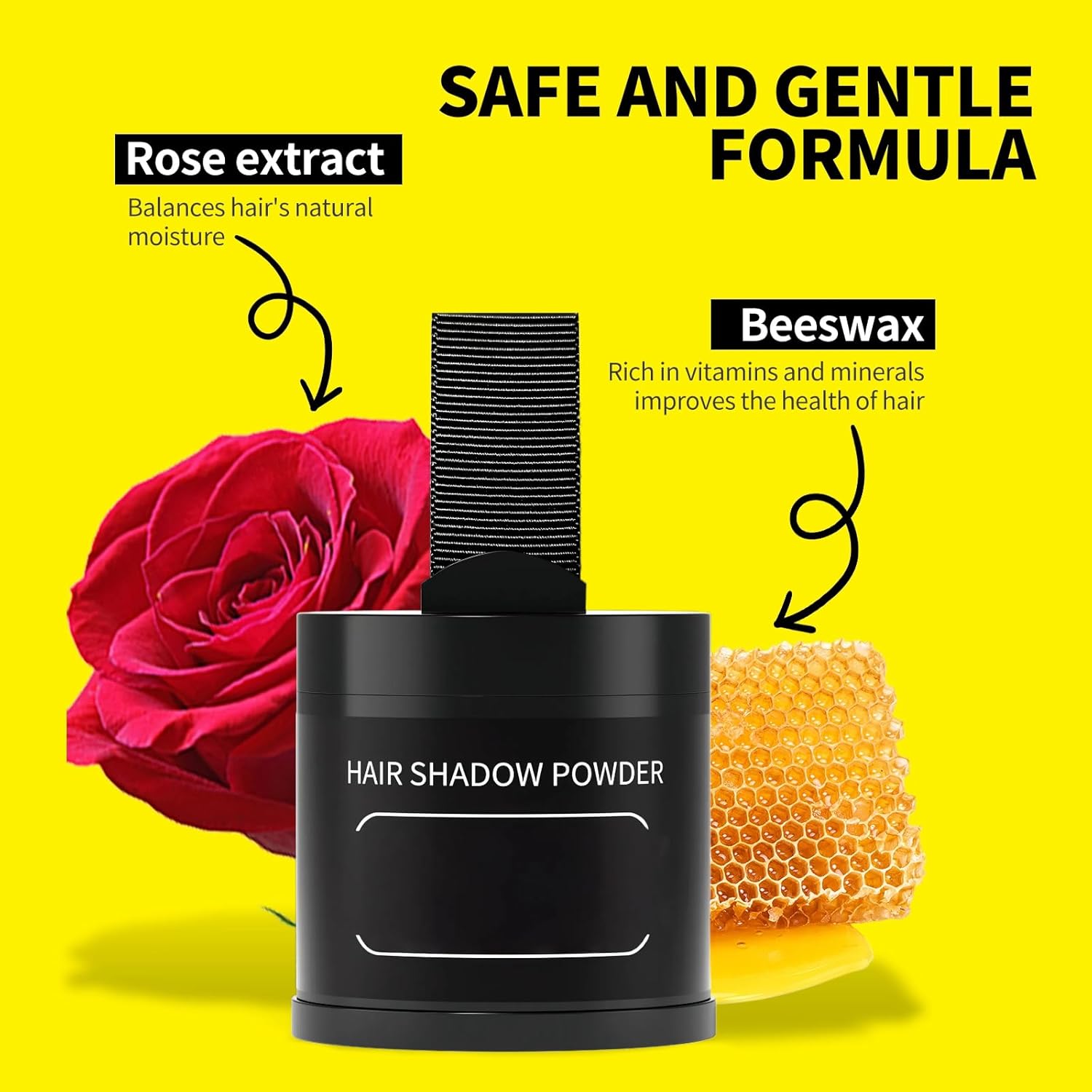 Gowwim Root Touch up Powder, Instantly Gray Hair Cover up Hairline Powder for Women & Men Waterproof and Sweatproof Root Cover Up Long-Lasting for Thinning & Loss Hair (Dark Brown2, 10G+1) - Image 3