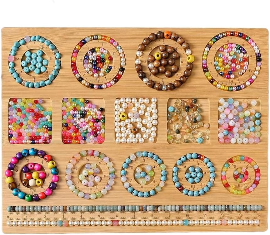 Jewelry Beading Board Necklace Designs Mats Tray Bracelet Measurement Boards Wooden Bead Plate Jewelry Making Supplies
