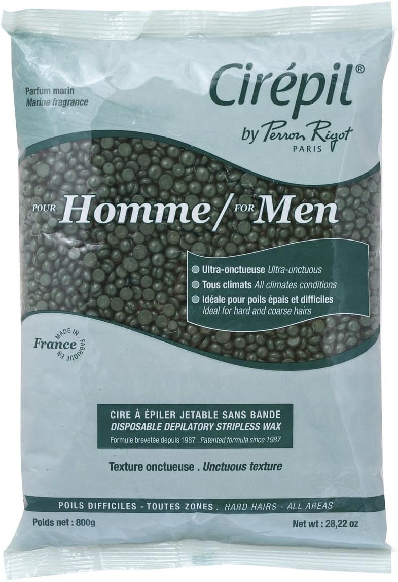 CIREPIL PROFESSIONAL SALON GREEN FOR HOMME WAX BEADS 800g - FOR MEN