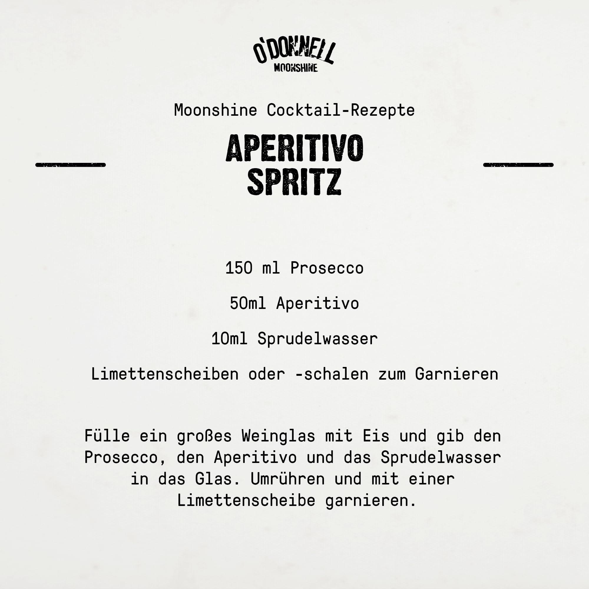 O’Donnell Moonshine Aperitif Likör mit Kräutern (Set 700ml + Ausgießer) Aperitivo Zitrusfrüchte & Kräuter Likör, Balance aus bitter, süß & fruchtig, Made in Berlin – Ohne künstliche Aromen/Farbstoffe