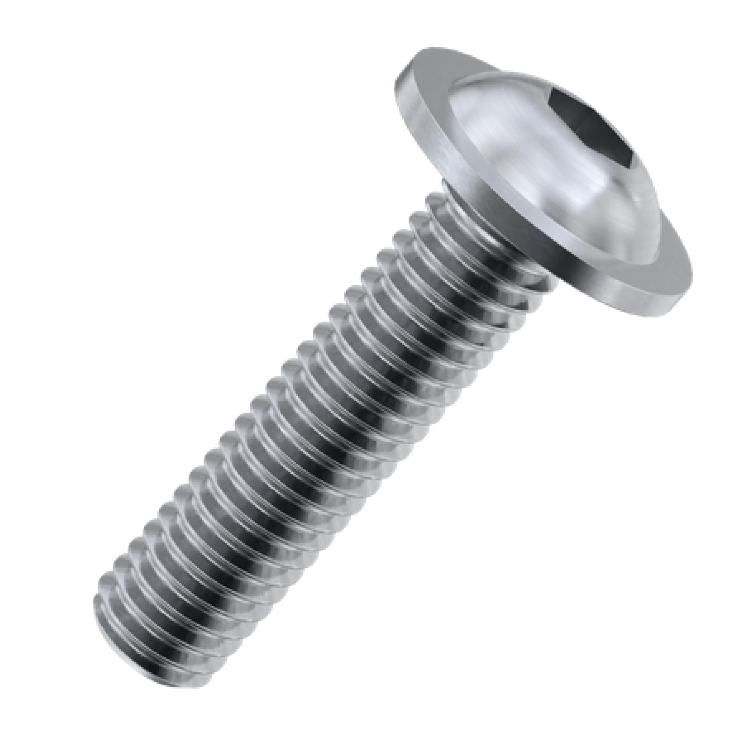 Accu - M6 x 20mm Socket Flanged Button Screws (ISO 7380-2) - Stainless Steel (A2) (Pack of 20)