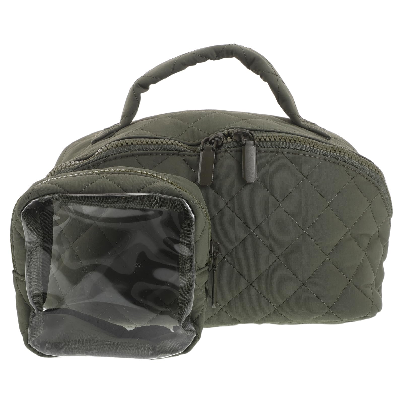 Borsa Cosmetica da Viaggio Grande con Manico e Scomparti Separati | Nero in Dacron, Protezione Dall’umidità, Organizzatore Imbottito, per Weekend e Trasferte di Lavoro