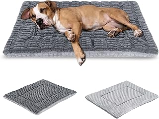 IEUUMLER Hundebett, Waschbare Hundematte, Memory Foam Hundekissen Flauschig und Warme Hundedecke für Unterwegs, Katzenkissen für Große und Kleine Hunde oder Katze FC020 (Grau, L-90x70cm) product image