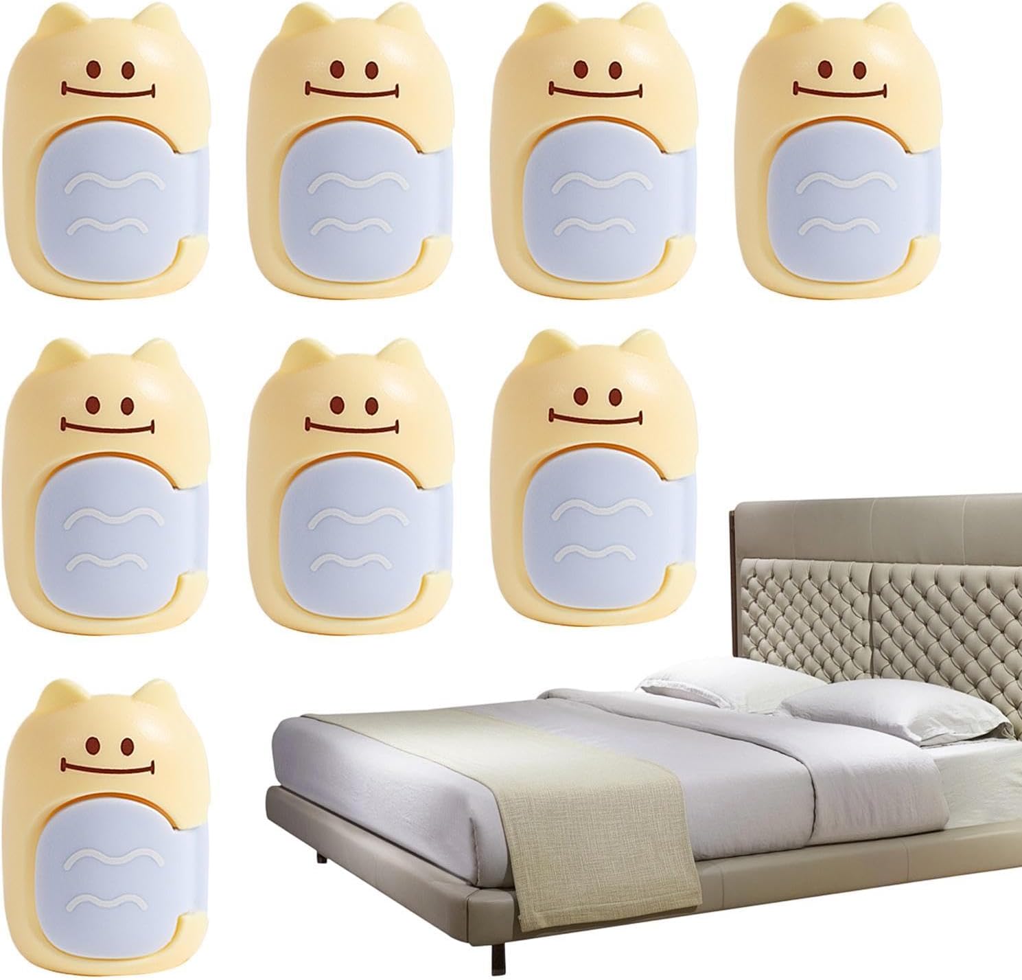Bed Sheet Holder Clips, with No Slip Adjustable Elastic Straps, 2.5x4cm, Sheet Fasteners for Bedding, Mattress Grippers, 8 Piece Set, for Comforter Sofa RV Travel