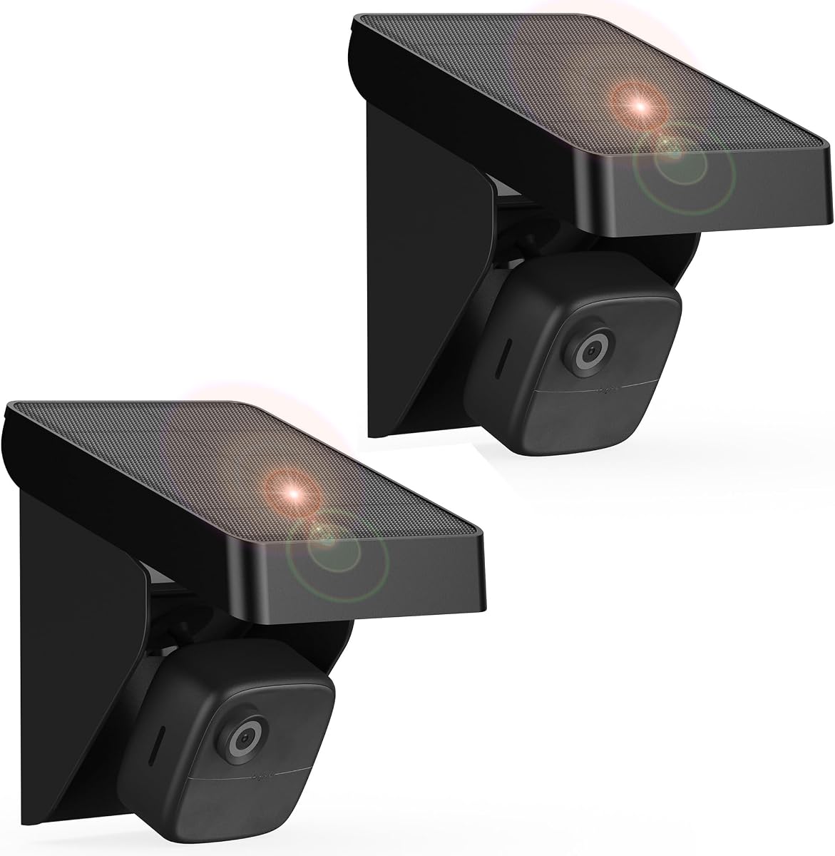 Solar Panel for Blink Outdoor 4 (4th Gen)/XT3/XT2/XT Cameras - IP67 Weatherproof with 3300mAh Extended Battery, Adjustable Angle Mount for Optimal Sun,Wireless Security Power (Black2, 2 Pack)