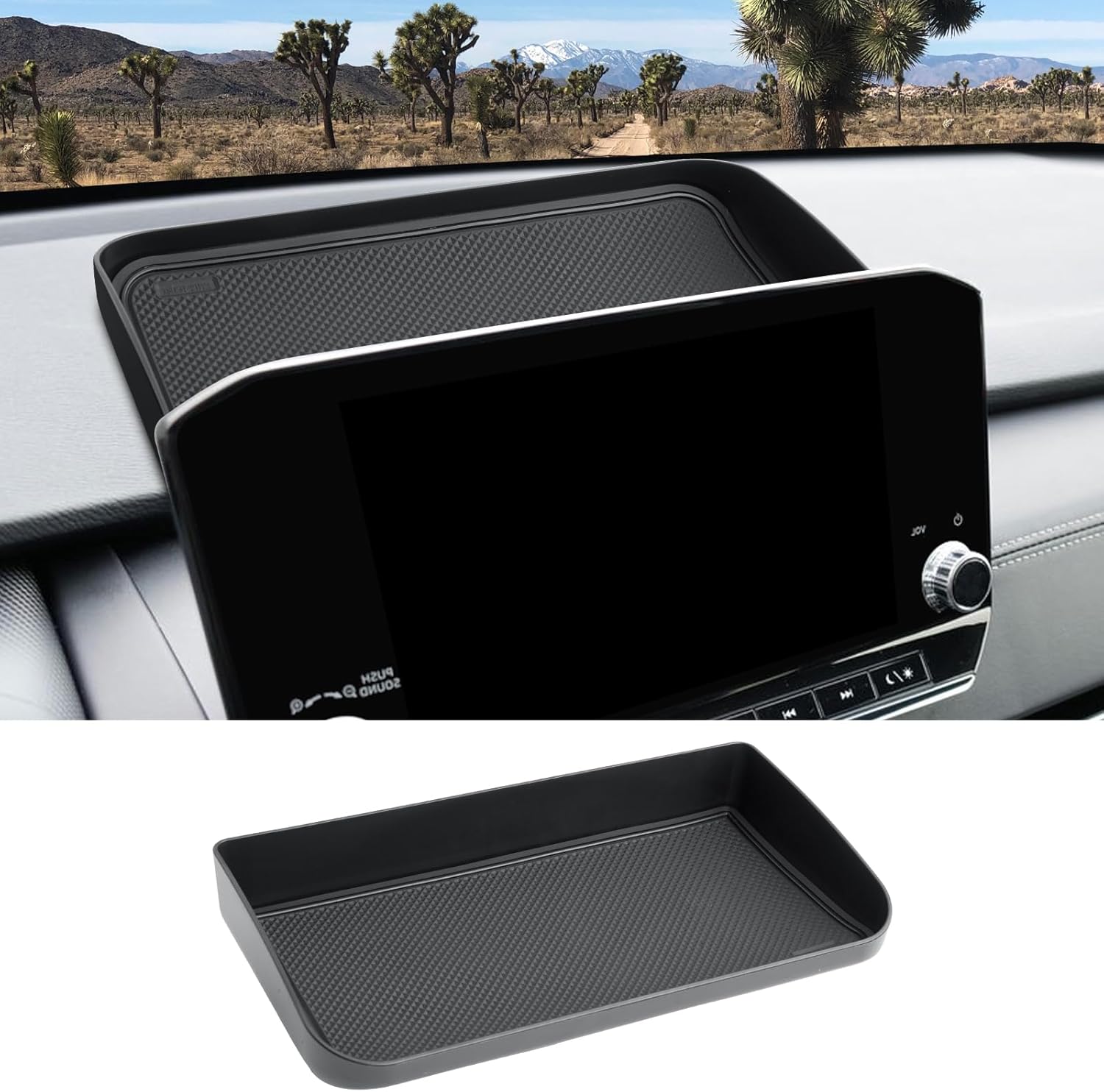 CDEFG Dashboard Storage Tray for 2023-2025 2026 Toyota Prius Compatible with 2023 2024 2025 2026 Toyota Prius Accessories Behind-Screen Dash Organizer Storage Box