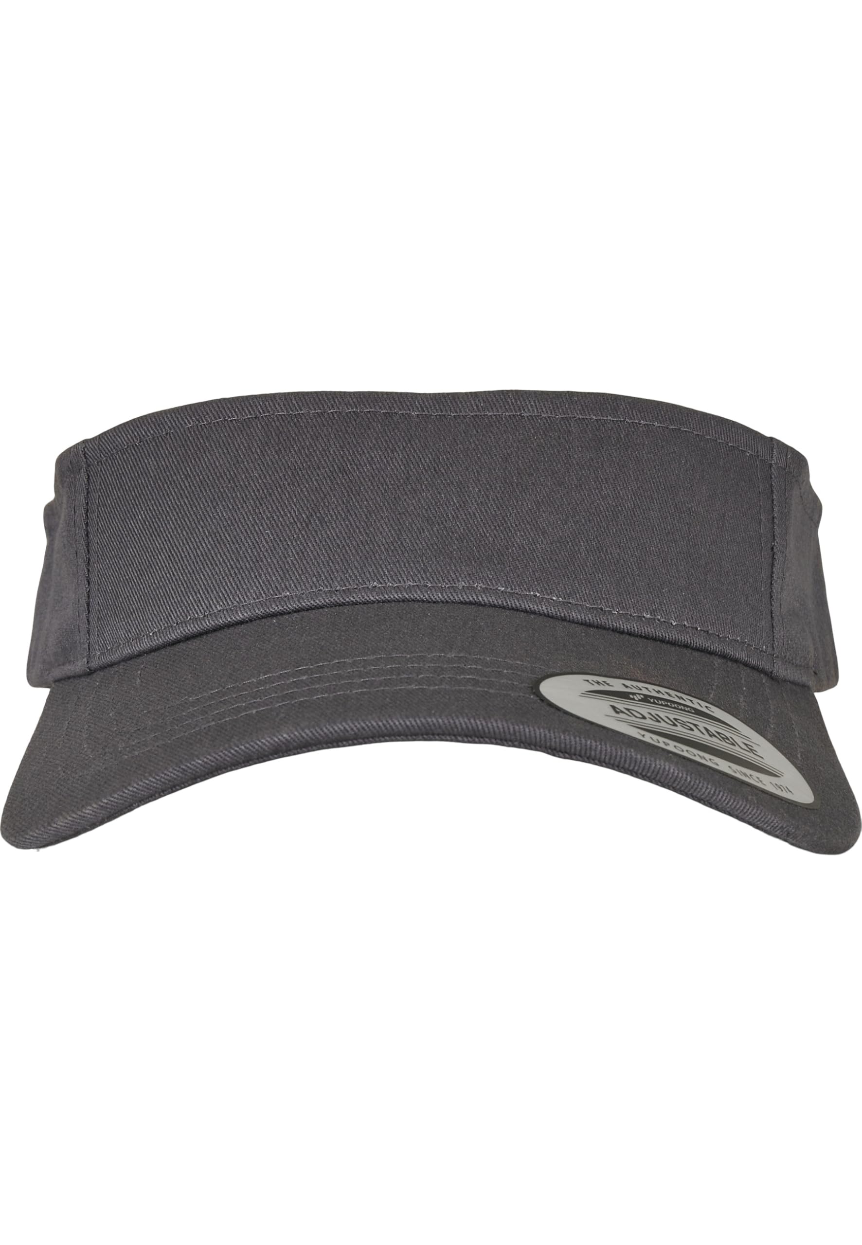 Flexfit Unisex Darkgrey Yupoong Damen Und Herren Curved Visor Cap - Sonnenblende Mit Klettverschluss - Farbe One Size