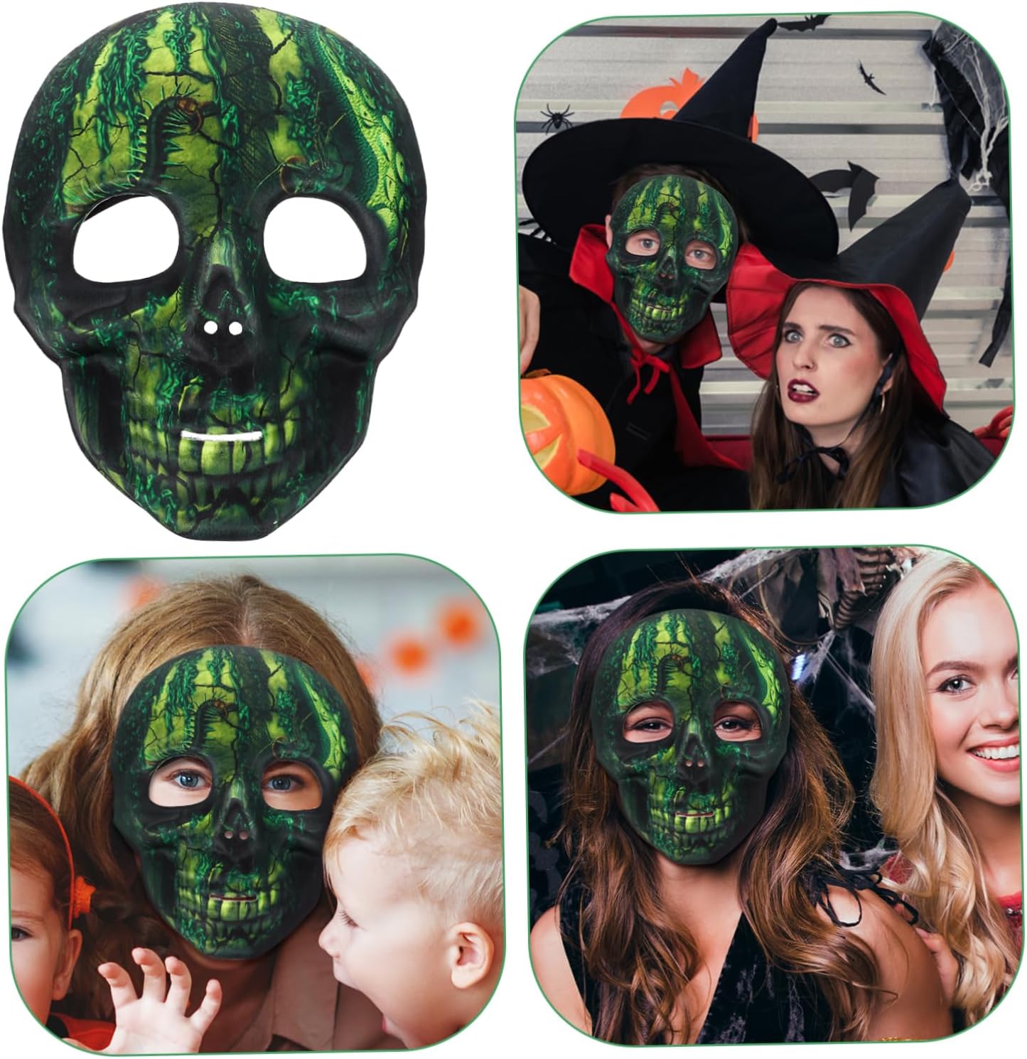 Luxshiny Halloween Skull Cosplay Mask, EVA Movable Mouth, Spooky Event Prop