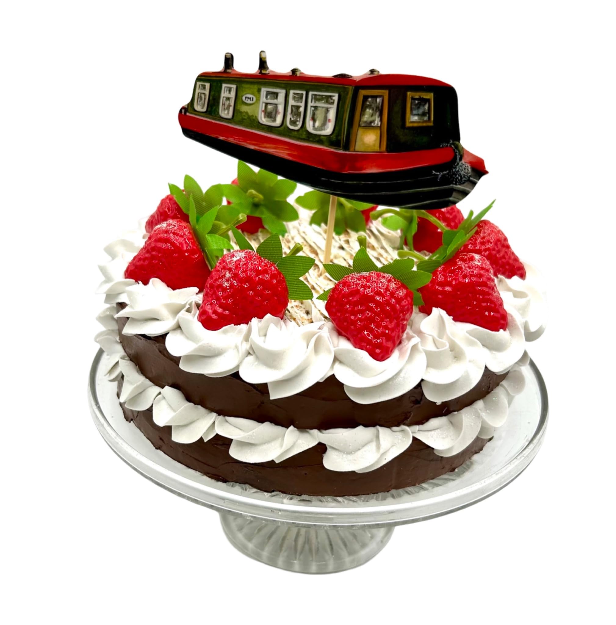 Canal Boat Cake Topper - Narrow Boat Cake Decoration WT38CT