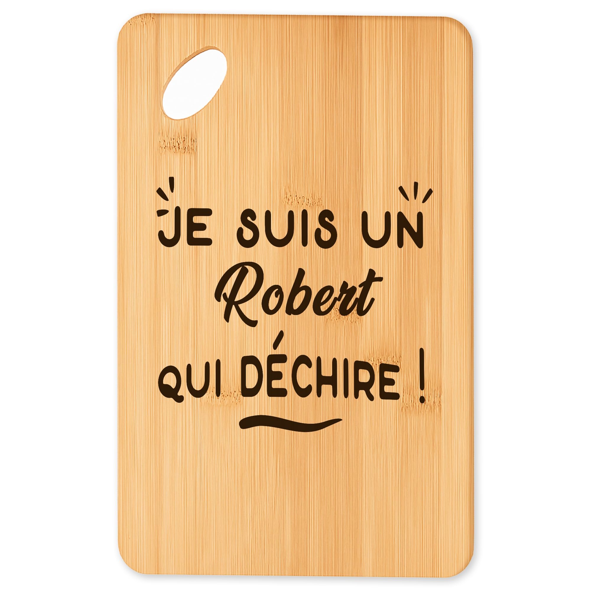 Planche à découper Robert en bambou écologique pour vos soirées apéro et grillades en famille