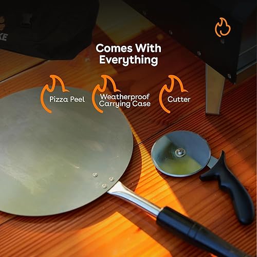 Miniatura 4 de Stoke Horno de pizza de leña al aire libre  Parrilla de pizza portátil de acero inoxidable, pellets de madera para cocinar al aire libre, hornos de
