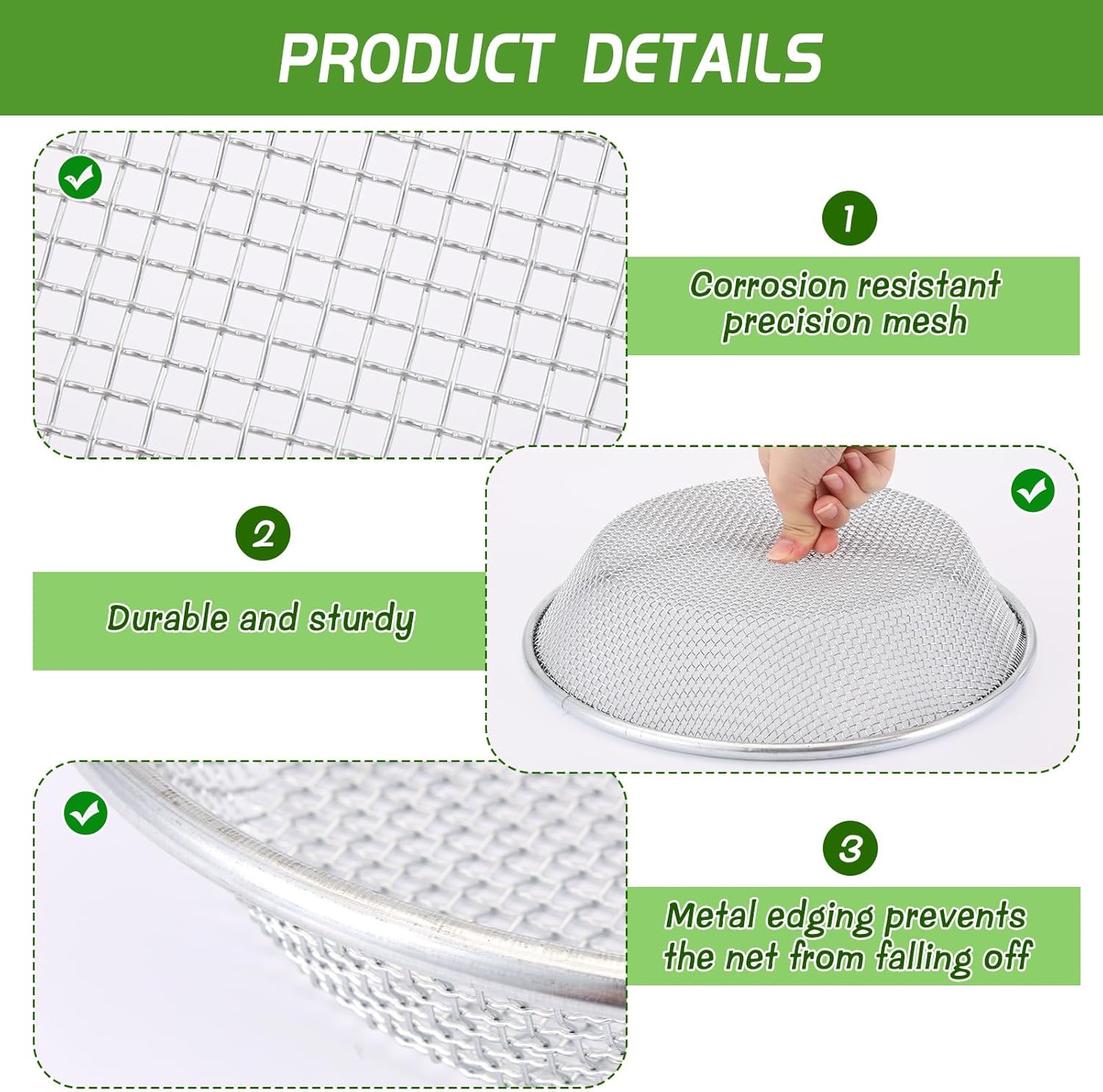 2PCS Mesh Soil Sifter for Gardening,Compost Sifter with Handles for 5 Gallon Buckets,Garden Sieve Rock Sifters for Captures Dirt Rocks Sawdust Includes Gloves
