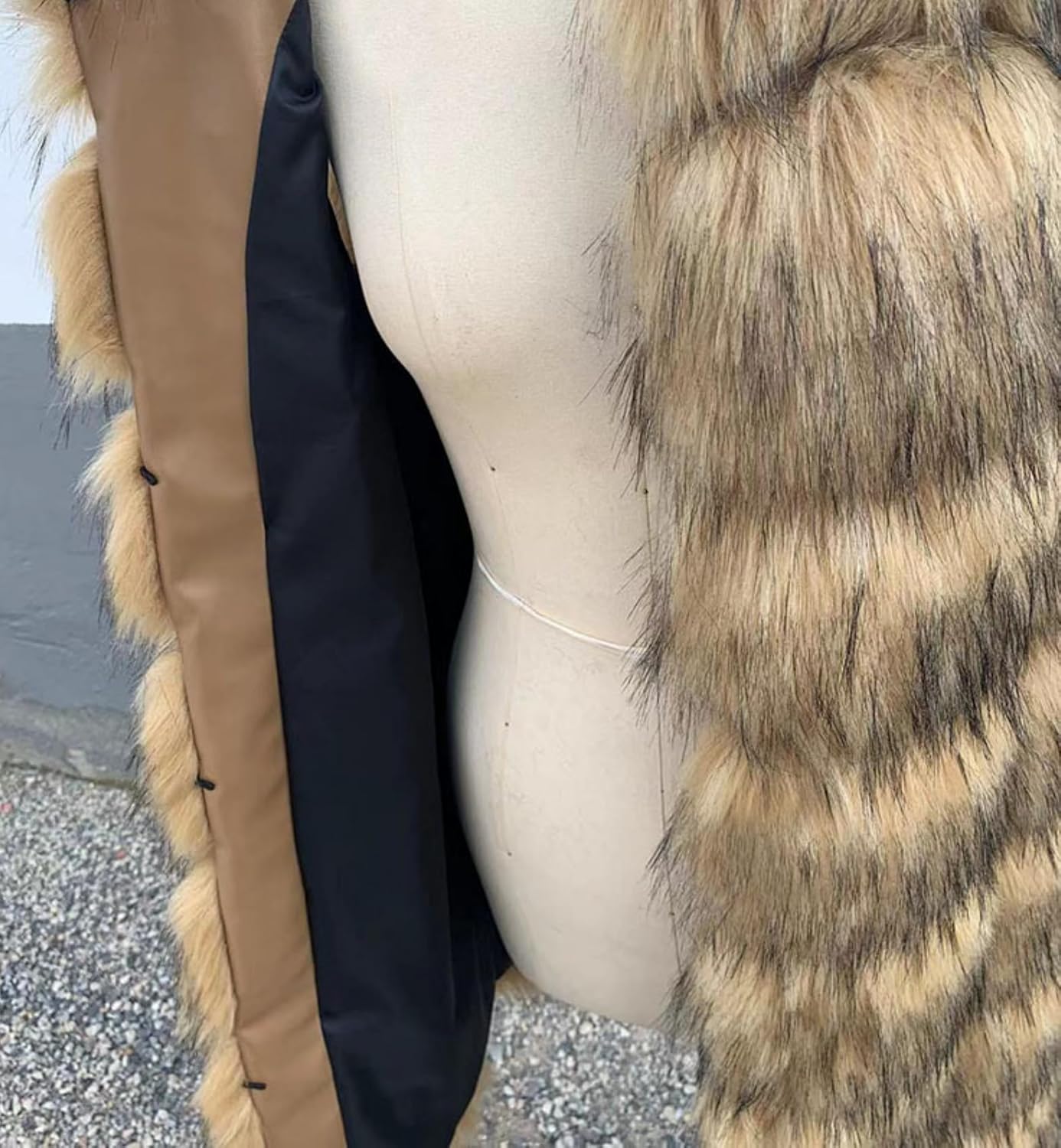 Shaggy Long Faux Fur Vests,Fluffy Waistcoat Sleeveless Jackets Coats Outwear Tops