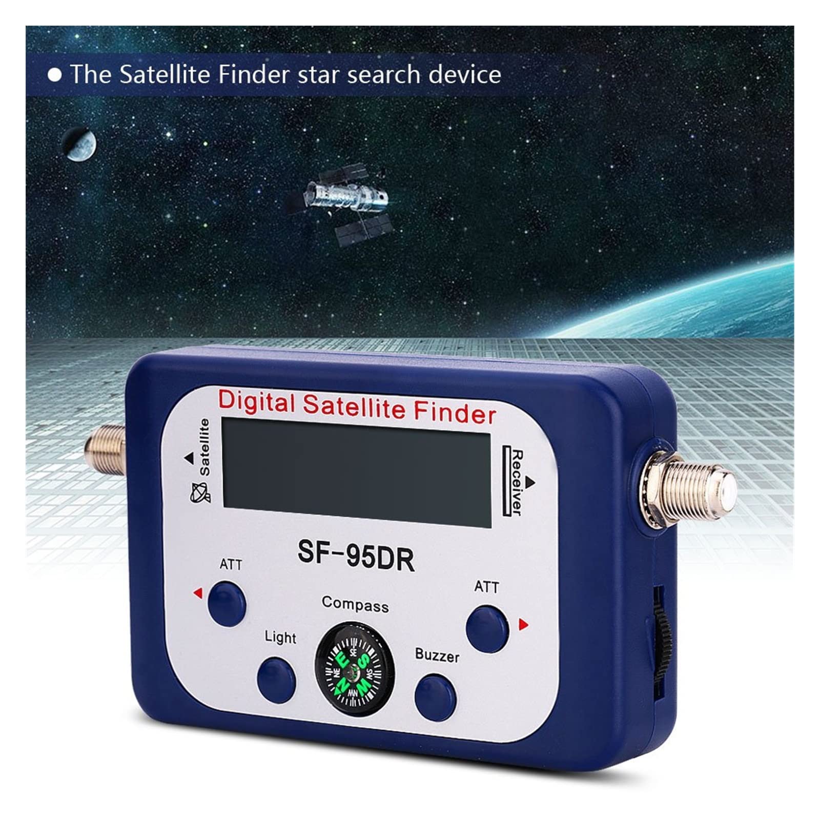 Rilevatore di segnale satellitare, Ricerca del segnale TV con visualizzazione digitale cercatore satellitare for DVB -S DVB-S2 puntatore della bussola